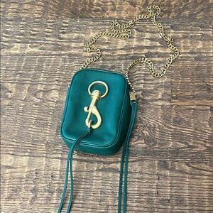 Rebecca Minkoff Green Mini Bag with Gold Chain - Crossbody
